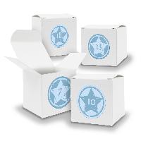 Adventskalender zum F�llen 24x W�rfel 6,5cm WEISS + Stic...