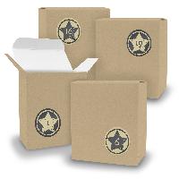Adventskalender zum F�llen 24x Quader BRAUN + Sticker V0...