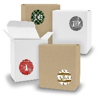 Adventskalender zum F�llen 24x Quader gemischt WEISS BRA...