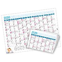 itenga Jahresplaner 2026 gefalzt Wandkalender DIN A2 (59...