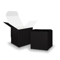 50x itenga W�rfelbox aus Karton 6,5x6,5cm schwarz Gastge...