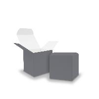 50x itenga W�rfelbox aus Karton 5x5cm grau Gastgeschenk