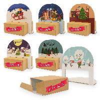 itenga Geschenkverpackung Set "Weihnachten" 6x Verpackun...
