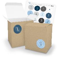 Adventskalender zum F�llen 24x XL W�rfel 11x9x12cm BRAUN...