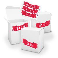 itenga Geschenkverpackung Set 3x XL W�rfel wei� + Sticke...