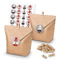 Adventskalender Set 29 Geschenkt�ten Klammern + Sticker ...