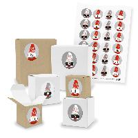 Adventskalender 24x Quader W�rfel gemischt WEISS / BRAUN...