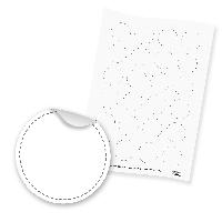 24x Sticker Neutral Wei� (Motiv 94) 4cm beschreibbar