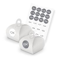 itenga SET Fisch Grau (Motiv 93) 24x Geschenkschachtel G...