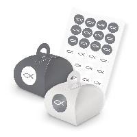 itenga SET Fisch Grau (Motiv 93) 24x Geschenkschachtel G...