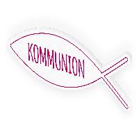 itenga T�rschild Tischdeko Fisch pink Kommunion 30,0 x 1...