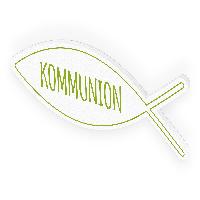 itenga T�rschild Tischdeko Fisch gr�n Kommunion 30,0 x 1...