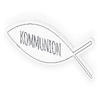 itenga T�rschild Tischdeko Fisch grau Kommunion 30,0 x 1...