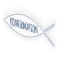itenga T�rschild Tischdeko Fisch blau Konfirmation 30,0 ...