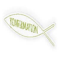 itenga T�rschild Tischdeko Fisch gr�n Konfirmation 30,0 ...