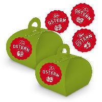itenga SET Frohe Ostern 10x Geschenkschachtel mit Griff ...