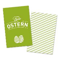 itenga 10x Geschenkkarte "Frohe Ostern" gr�n in Visitenk...