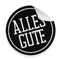 itenga 10x Aufkleber Sticker ALLES GUTE Schwarz Wei� 9,5...