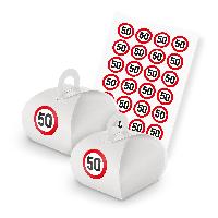 itenga SET Verkehrsschild 50 (106) 24x Geschenkschachtel...