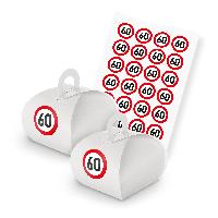 itenga SET Verkehrsschild 60 (107) 24x Geschenkschachtel...