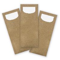 itenga 24x Bestecktasche aus Papier Kraftkarton Einweg m...