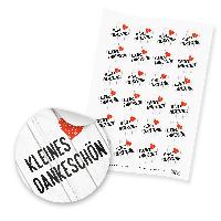 itenga 24x Sticker kleines Dankesch�n (Motiv 116) rot sc...