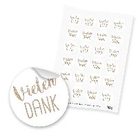 itenga 24x Sticker Aufkleber Vielen Dank (Motiv 120) bra...