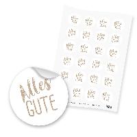 itenga 24x Sticker Aufkleber Alles Gute (Motiv 123) brau...