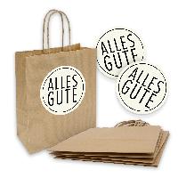 itenga 5x Geschenkt�te mit Kordel 18x8x22cm + Sticker AL...
