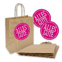itenga 5x Geschenkt�te mit Kordel 18x8x22cm + Sticker AL...