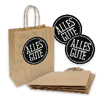 itenga 5x Geschenkt�te mit Kordel 18x8x22cm + Sticker AL...