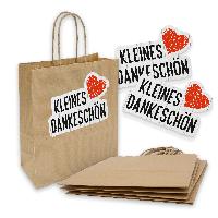 itenga 5x Geschenkt�te mit Kordel 18x8x22cm + Sticker kl...
