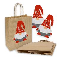 itenga 5x Geschenkt�te mit Kordel 18x8x22cm + Sticker Wi...