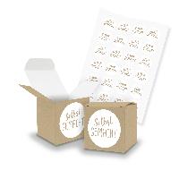 itenga SET Selbstgemacht (Motiv119) 24x W�rfel 5cm braun...