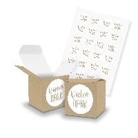 itenga SET VielenDank (Motiv120) 24x W�rfel 5cm braun + ...