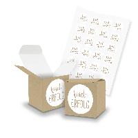 itenga SET Viel Erfolg (Motiv121) 24x W�rfel 5cm braun +...