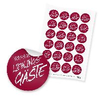 itenga 24x Sticker "Nur f�r meine Lieblingsg�ste" (Motiv...