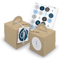 itenga SET Adventskalender W�rfelboxen braun + Garn + An...