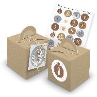 itenga SET Adventskalender W�rfelboxen braun + Garn + An...
