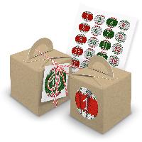 itenga SET Adventskalender W�rfelboxen braun + Garn + An...