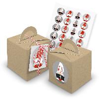 itenga SET Adventskalender W�rfelboxen braun + Garn + An...