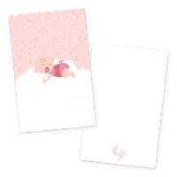 itenga 24x K�rtchen "Baby auf Wolke" rosa pastell in Vis...