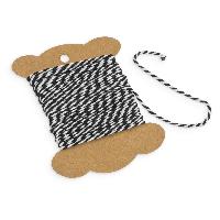 itenga Deko Garn schwarz / wei� 10m