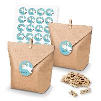 itenga SET 24x Geschenkt�ten + Klammern Danke / Storch m...