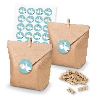 itenga SET 24x Geschenkt�ten + Klammern Storch mit Baby ...