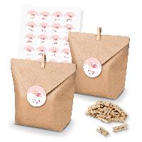 itenga SET 24x Geschenkt�ten + Klammern Danke / Baby auf...