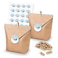 itenga SET 24x Geschenkt�ten + Klammern Baby auf Wolke (...