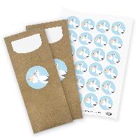 itenga 24x Bestecktaschen + Stickerbogen 