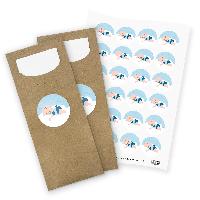 itenga 24x Bestecktaschen + Stickerbogen 