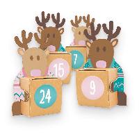 itenga Rentierbande Adventskalender 24 Figuren + 24 W�rf...
